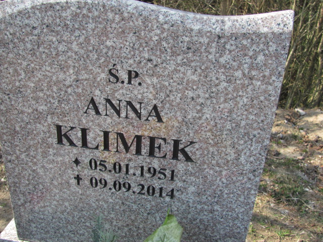 Anna Klimek 1951 Prabuty - Grobonet - Wyszukiwarka osób pochowanych