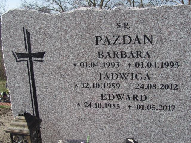 Barbara Pazdan 1993 Prabuty - Grobonet - Wyszukiwarka osób pochowanych