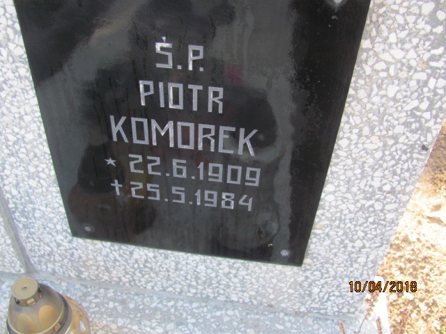 Piotr Komorek 1909 Prabuty - Grobonet - Wyszukiwarka osób pochowanych