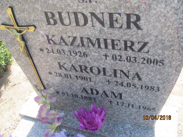 Adam Budner 1887 Prabuty - Grobonet - Wyszukiwarka osób pochowanych