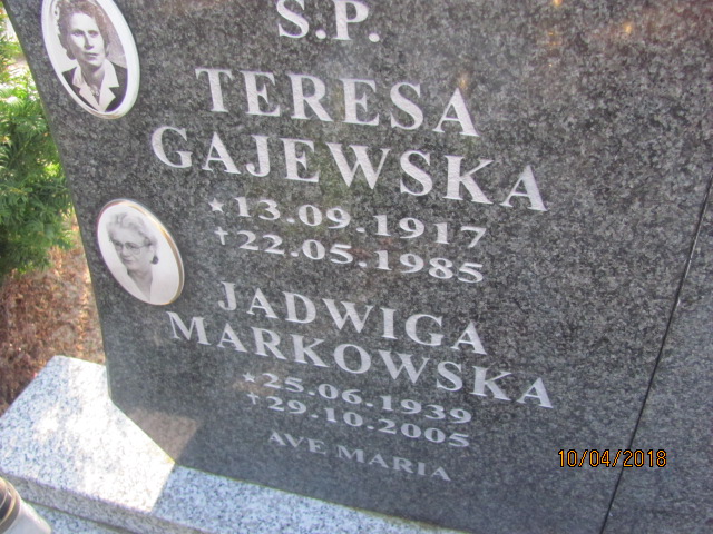 Teresa Gajewska 1917 Prabuty - Grobonet - Wyszukiwarka osób pochowanych