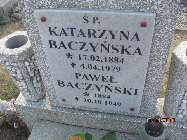 Katarzyna Baczyńska 1884 Prabuty - Grobonet - Wyszukiwarka osób pochowanych