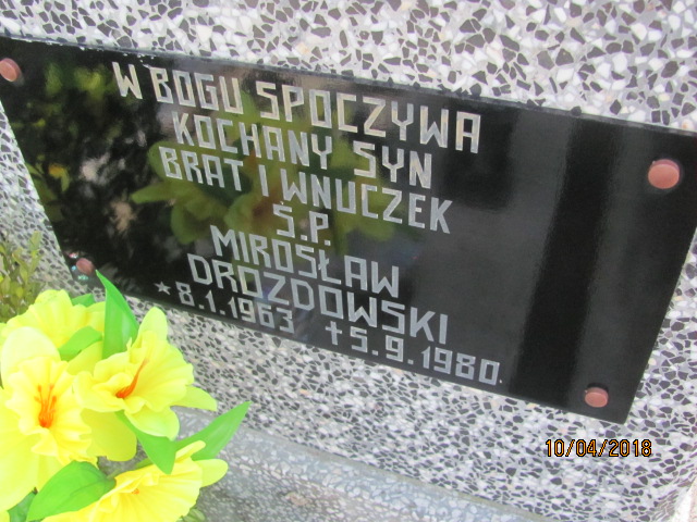 Stanisław DROZDOWSKI 1938 Prabuty - Grobonet - Wyszukiwarka osób pochowanych