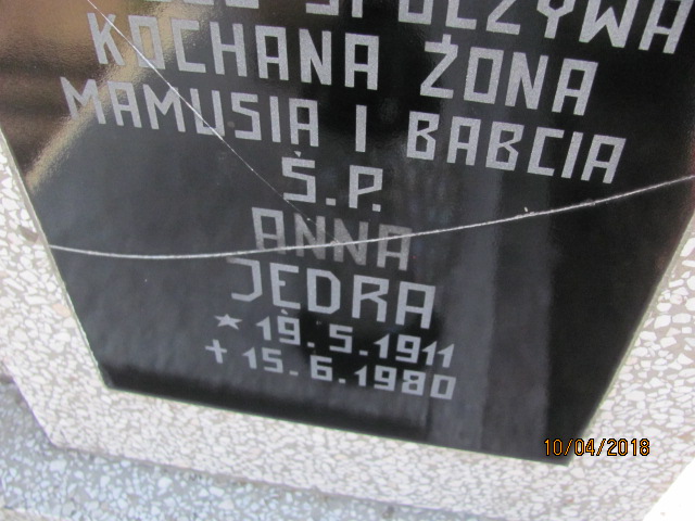 Anna Jędra 1911 Prabuty - Grobonet - Wyszukiwarka osób pochowanych