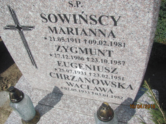 Marianna Sowińska 1911 Prabuty - Grobonet - Wyszukiwarka osób pochowanych