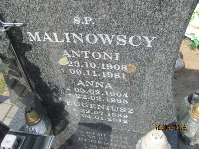 Eugeniusz Malinowski 1939 Prabuty - Grobonet - Wyszukiwarka osób pochowanych