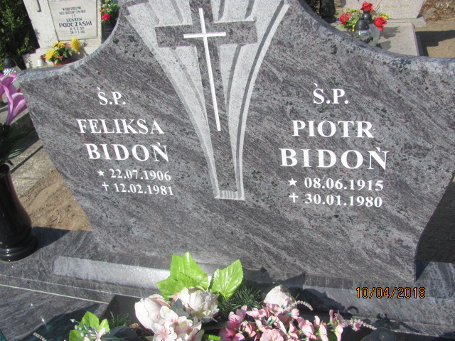 Feliksa Bidoń 1906 Prabuty - Grobonet - Wyszukiwarka osób pochowanych