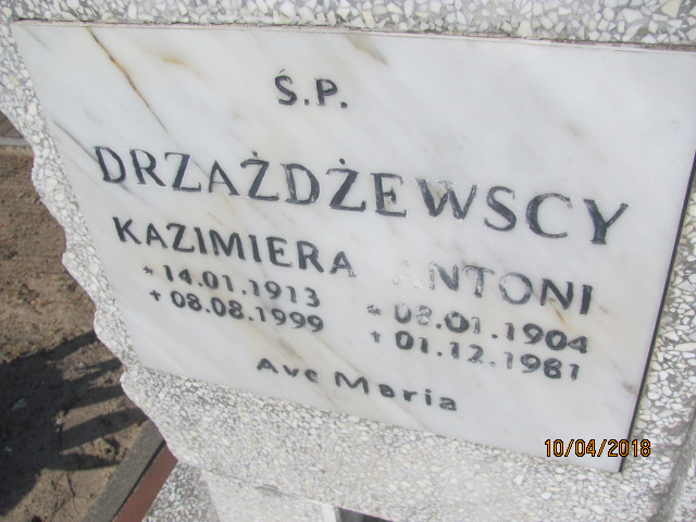 Antoni Drzażdżewski 1904 Prabuty - Grobonet - Wyszukiwarka osób pochowanych