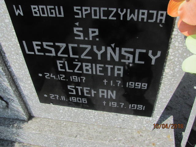 Elżbieta Leszczyńska 1917 Prabuty - Grobonet - Wyszukiwarka osób pochowanych