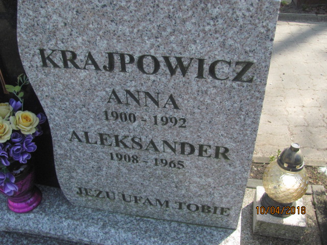 Anna Krajpowicz 1900 Prabuty - Grobonet - Wyszukiwarka osób pochowanych