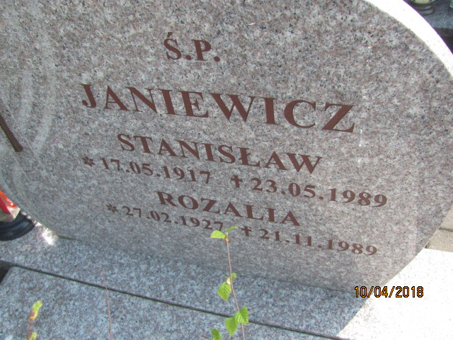 Rozalia Janiewicz 1927 Prabuty - Grobonet - Wyszukiwarka osób pochowanych