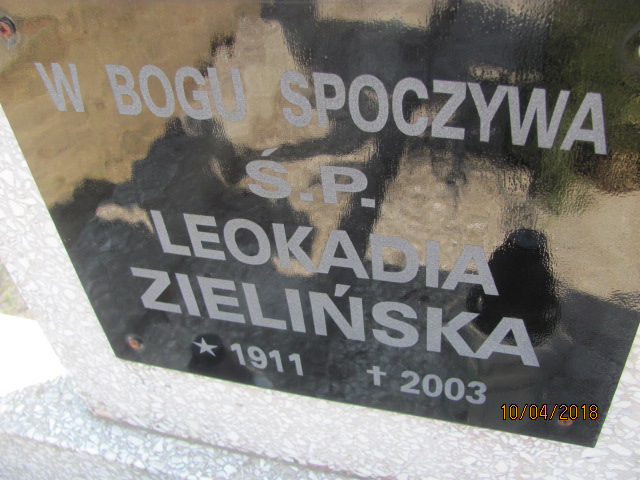 Leokadia Zielińska 1911 Prabuty - Grobonet - Wyszukiwarka osób pochowanych