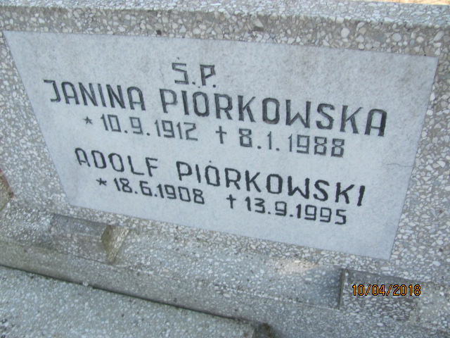 Janina Piórkowska 1912 Prabuty - Grobonet - Wyszukiwarka osób pochowanych