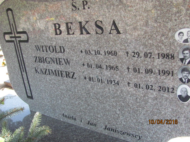 Zbigniew Beksa 1965 Prabuty - Grobonet - Wyszukiwarka osób pochowanych