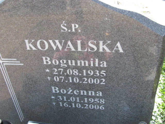 Bogumiła Kowalska 1935 Prabuty - Grobonet - Wyszukiwarka osób pochowanych