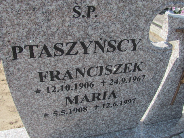 Franciszek Ptaszyński 1906 Prabuty - Grobonet - Wyszukiwarka osób pochowanych