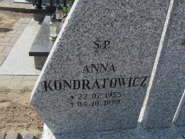 Anna Kondratowicz 1955 Prabuty - Grobonet - Wyszukiwarka osób pochowanych