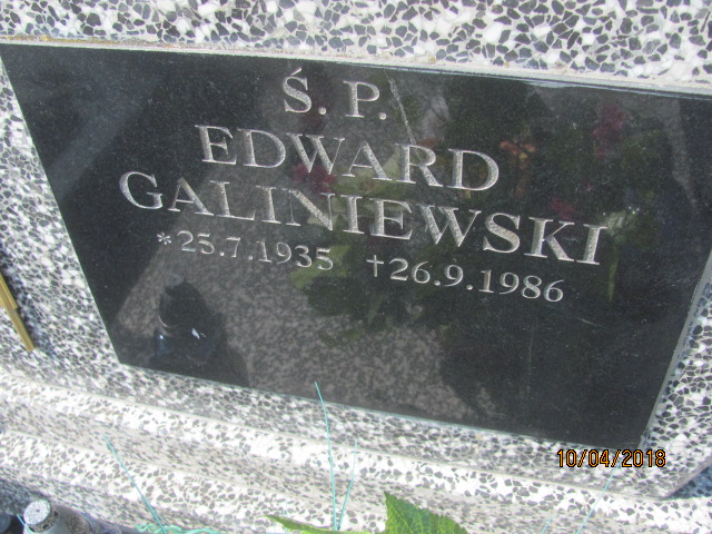Edward Galiniewski 1934 Prabuty - Grobonet - Wyszukiwarka osób pochowanych