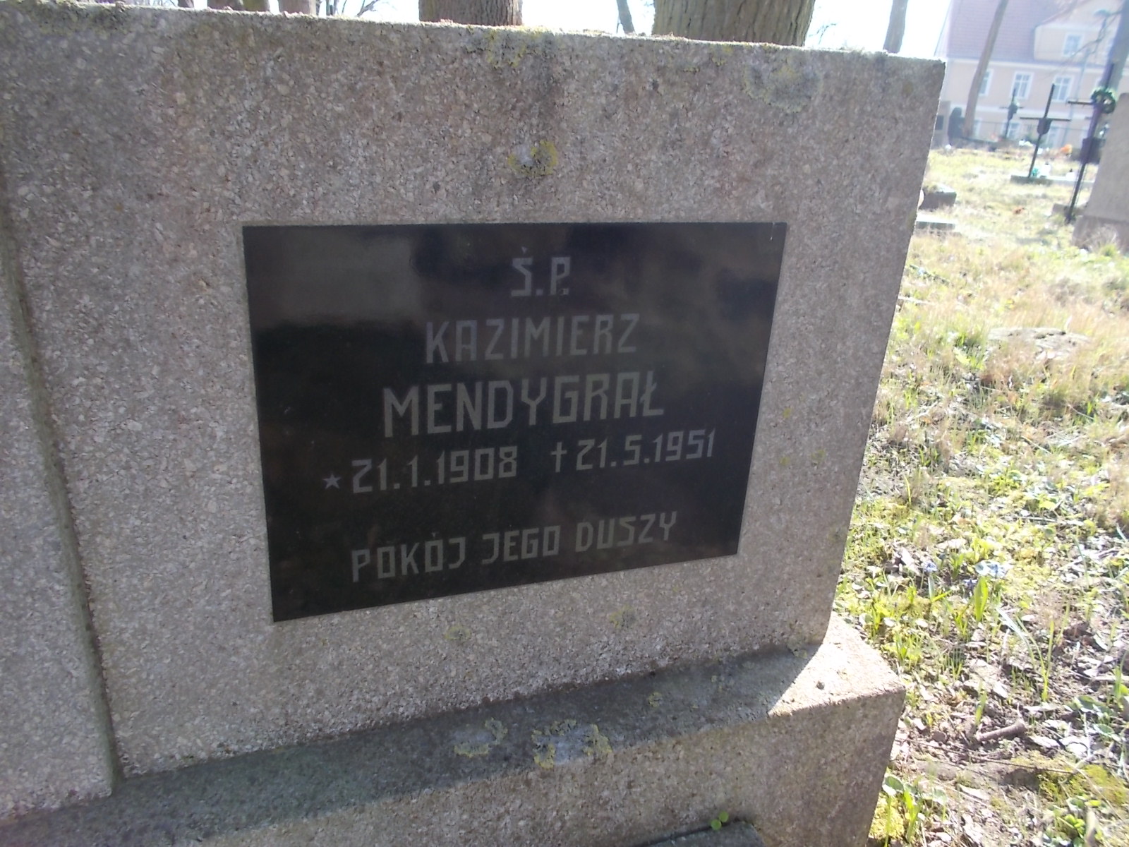 Kazimierz Mendygrał 1908 Prabuty - Grobonet - Wyszukiwarka osób pochowanych